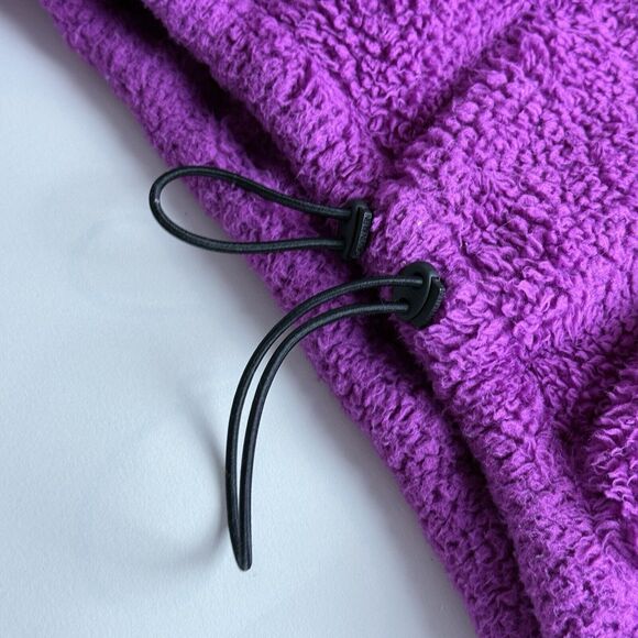 Calvin Klein Performance Women's M Long Sleeve‎ Cropped Purple Sherpa Pullover - Picture 5 of 10